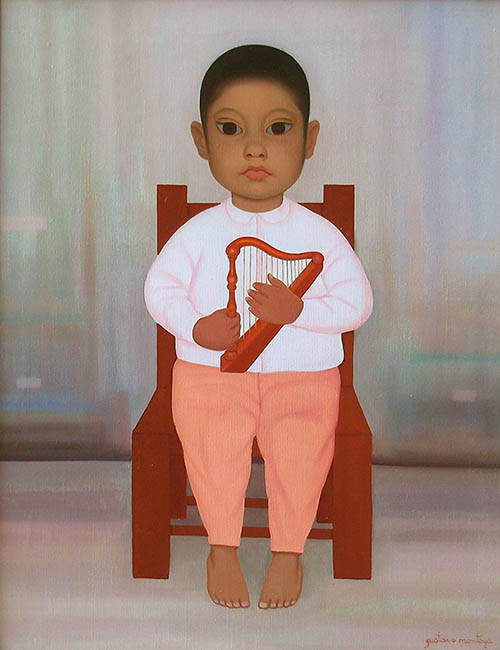 Gustavo Montoya - Nina con Arpa